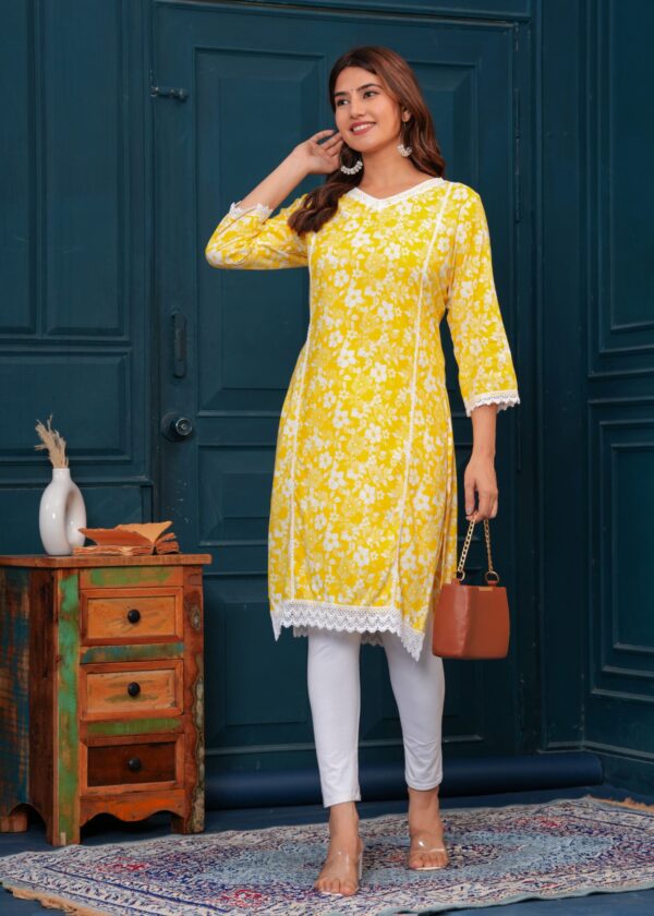 yellow stylish suit for women and girls - Image 3