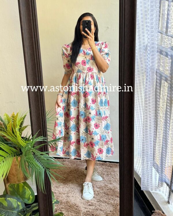 white anarkali gown for women and girls - Image 2